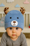Sky Blue Winter Warm Deer Wool Cap CP5006C